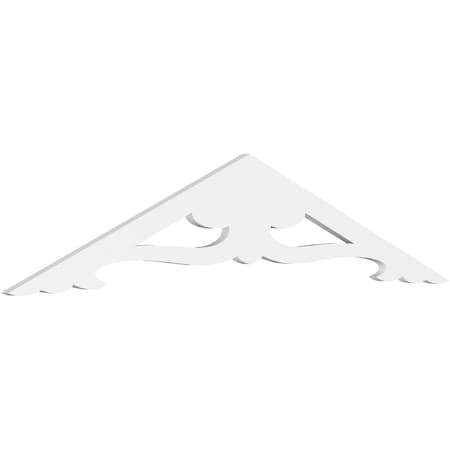 Ekena Millwork Pitch Cornelia Architectural Grade PVC Gable Pediment, 60"W x 12 1/2"H x 1"P (5/12) GPP060X013X100CRN
